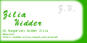 zilia widder business card